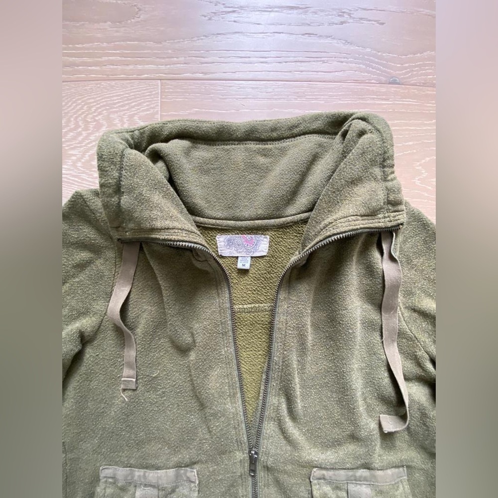 Coté Green Sweatshirt Jacket Size M - Picture 5 of 5